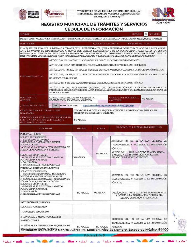 thumbnail of 011 SOLICITUD DE ACCESO A LA INFORMACION PUBLICA, MEDIANTE EL SISTEMA DE ACCESO A LA INFORMACION MEXIQUENSE (SAIMEX)