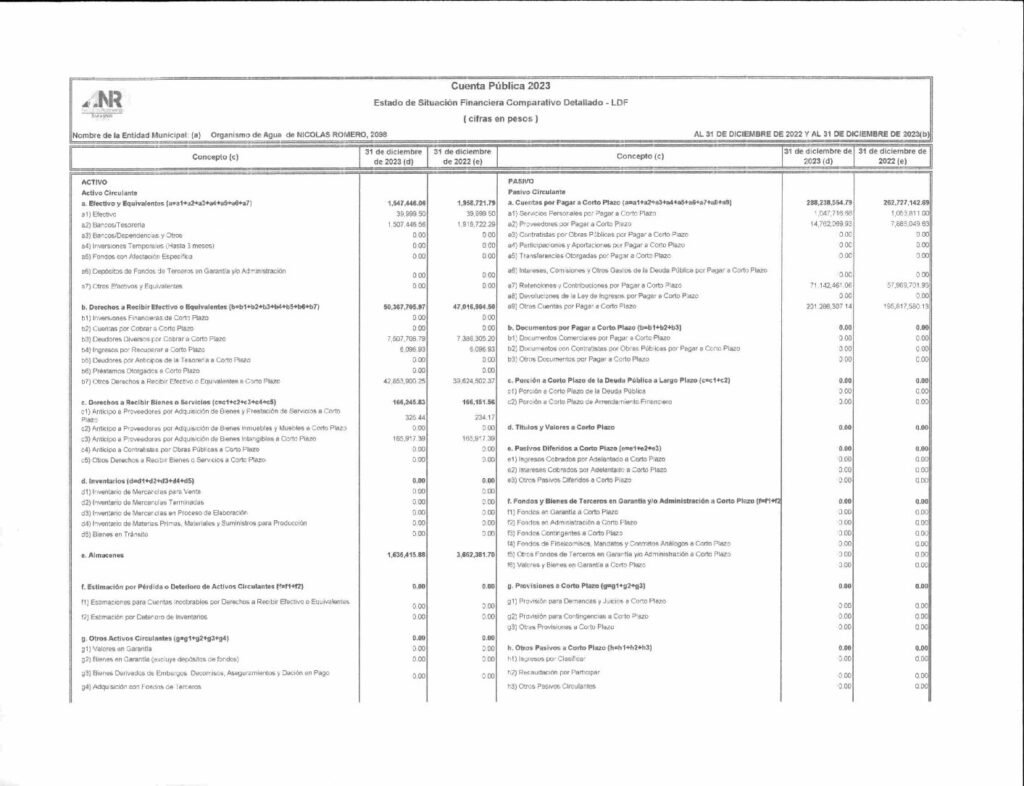 thumbnail of 1. ESTADO DE SITUACIÓN FINANCIERA COMPARATIVO DETALLADO