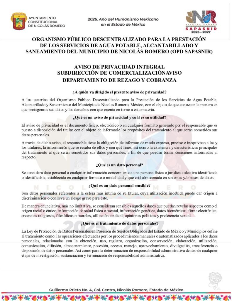thumbnail of AVISO DE PRIVACIDAD Rezago y Cobranza