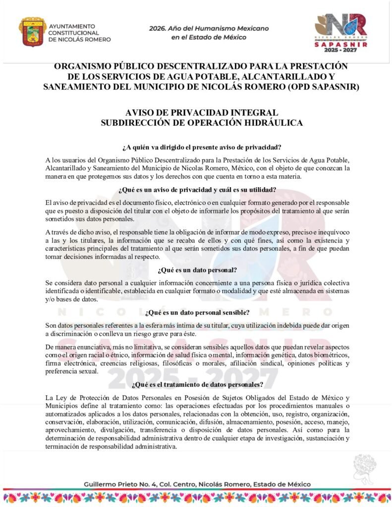 thumbnail of AVISO DE PRIVACIDAD Sub Operación Hidraulica